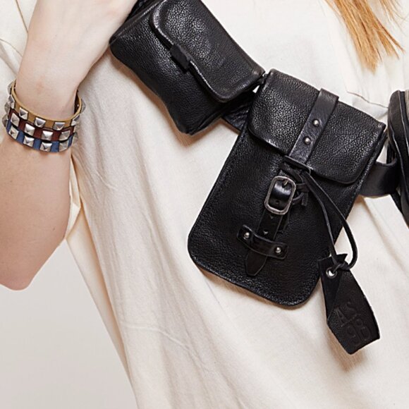 A.S.98 Helene Sling Bag Shock Pink & Natural Leather, NWT, Belt Sling Crossbody - Picture 2 of 11